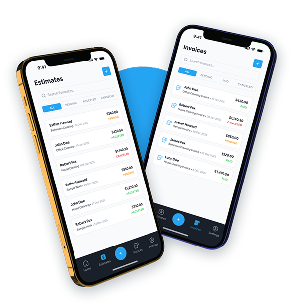 Professional plumbing estimates and invoices with BlueBee App